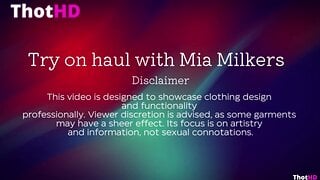 Transparent Try On Haul  See-Through Black Top and Dress  No Bra Mia_milkers