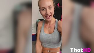 Curlygirllove Tits One Tit Out panties aside spreading pussy nipple pi