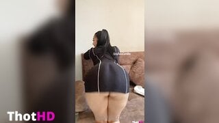 Camilbs solo from behind bent over bottomless presenting Video