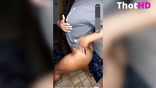 IAmShamayne ass bottomless bathroom from behind NSFW Video