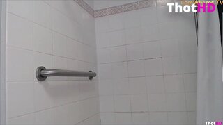 Livewithlulu bathroom showering nude ass