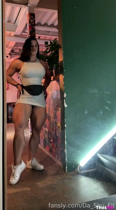 Daria Shuer short dress standing OF Video