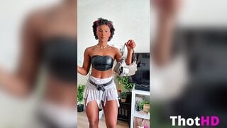 Sonia Loureiro standing miniskirt undressing topless Leaked OF