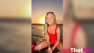 Blondie24 outdoor beach pov handjob Video