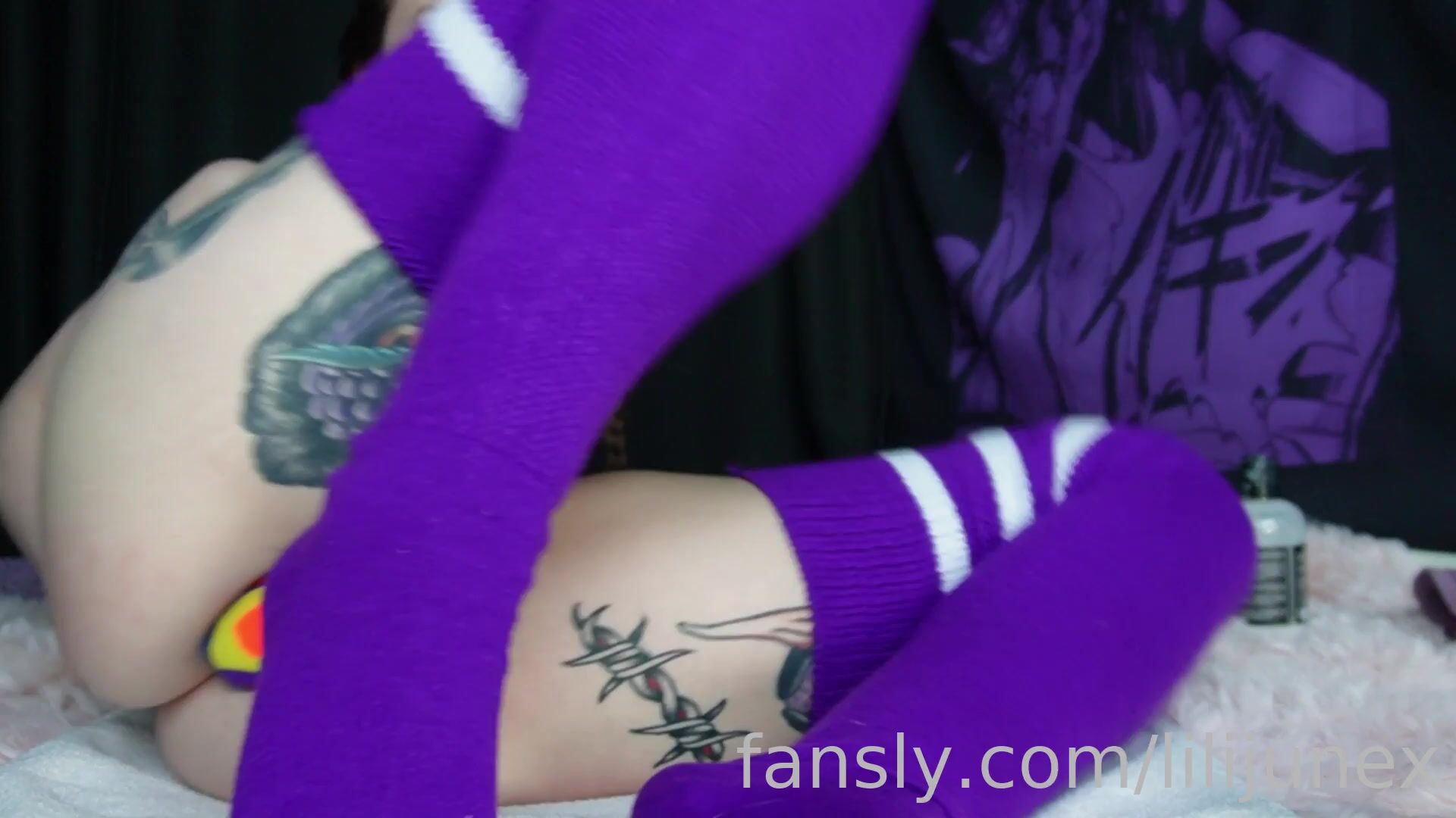 Lilijunex masturbating thighhighs object insertion bottomless