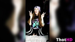 Lilijunex thighhighs masturbating Huge Dildo OF