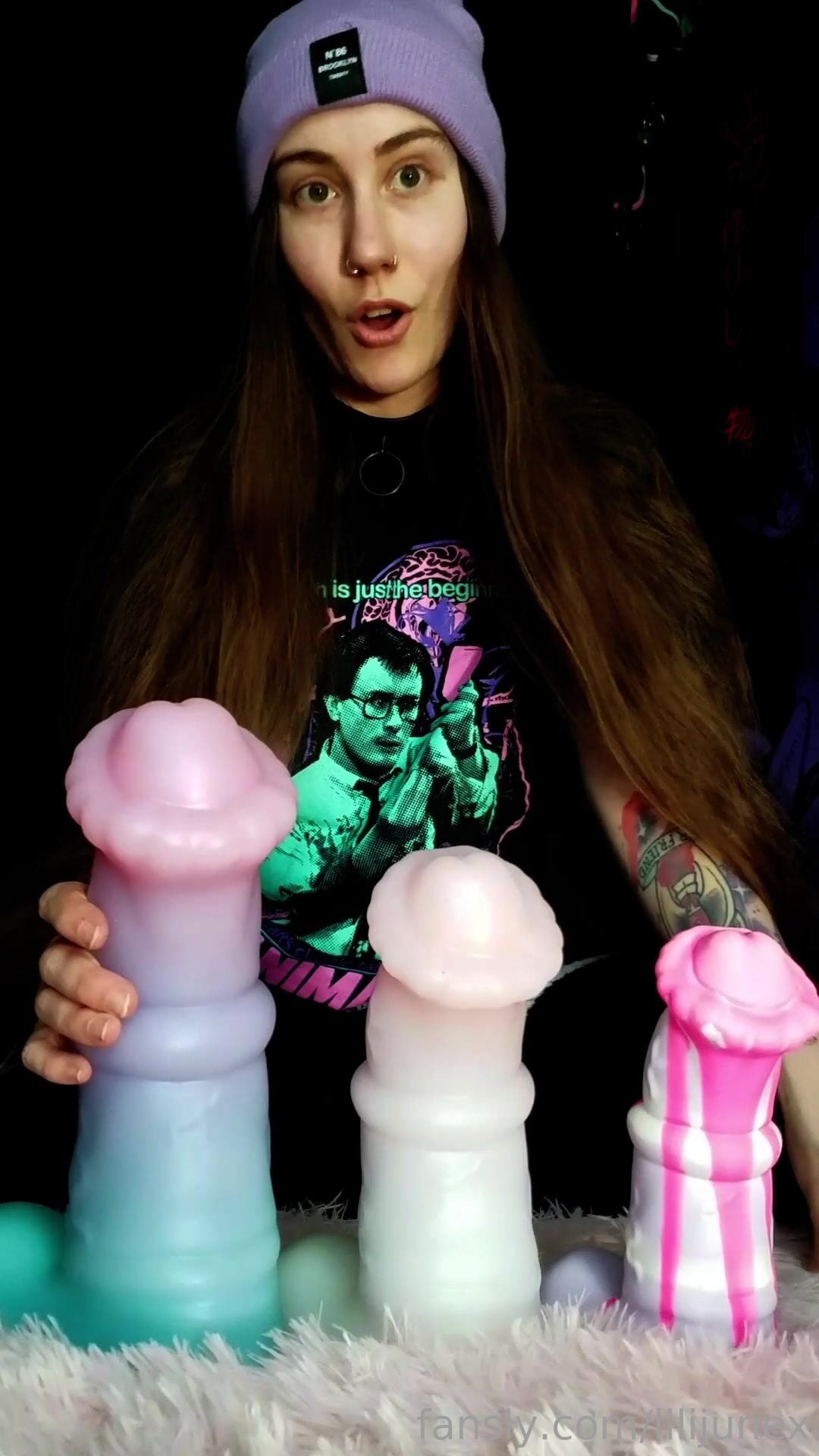 Lilijunex thighhighs masturbating Huge Dildo OF