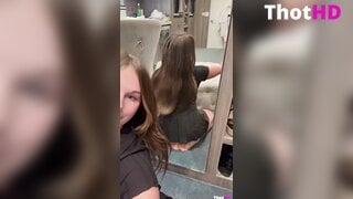 Lexi Marvel ass mirror bathroom from behind OF Video