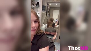 Lexi Marvel ass mirror bathroom from behind OF Video
