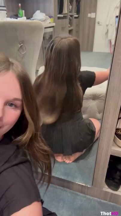 Lexi Marvel ass mirror bathroom from behind OF Video