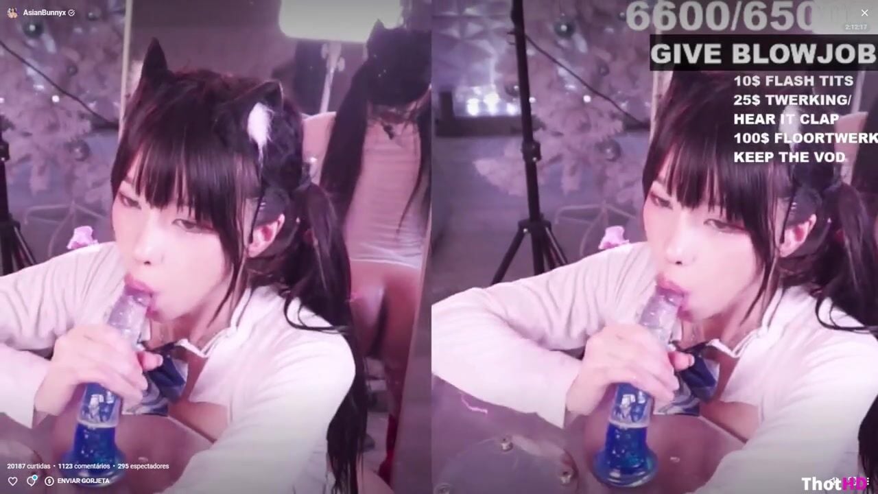 Asianbunnyx school uniform cat ears Dildo OF