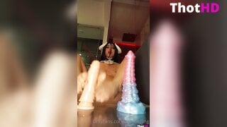 Aery Tiefling Huge Dildo masturbating feet nude Leaked OF