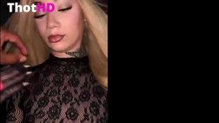 Danielle Bregoli tongue out close-up OnlyFans