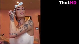 Bhad Bhabie mirror tongue shorts