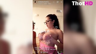 Playgirlcris Big Tits topless Tits sucking towel Leaked OF Video