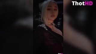 Jadeyanh cleavage Big Tits choker from below NSFW Video