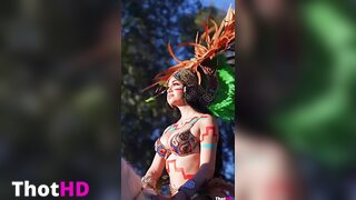 Jailyne Ojeda bodypaint riding outdoor bikini NSFW Video