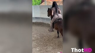 Jailyne Ojeda riding outdoor from behind ass NSFW Video