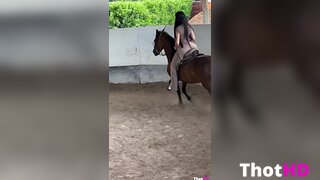 Jailyne Ojeda riding outdoor from behind ass NSFW Video