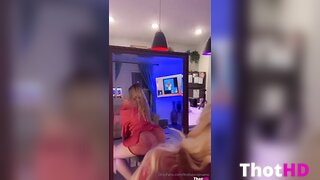 Lindsay Capuano ass from behind mirror OF