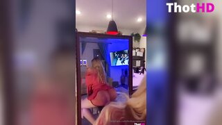 Lindsay Capuano ass from behind mirror OF