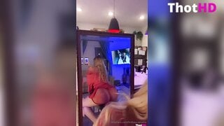 Lindsay Capuano ass from behind mirror OF