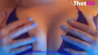 Lindsay Capuano bikini cleavage close-up nude OF