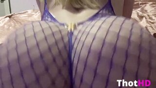Lindsay Capuano ass from behind leotard close-up OF