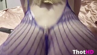 Lindsay Capuano ass from behind leotard close-up OF
