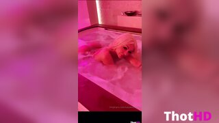 Katja Krasavice bathtub bathing nude bathroom OF Video