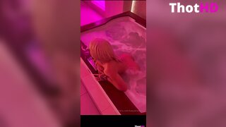 Katja Krasavice bathtub nude bathroom bathing Video Leak