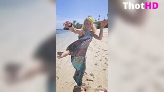 Valentina Shevchenko outdoor bikini beach NSFW Video