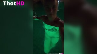 Valentina Shevchenko outdoor poolside bikini OF Video