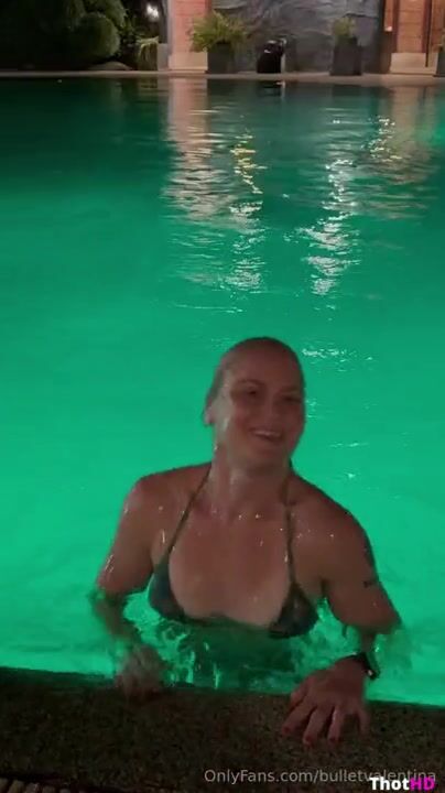 Valentina Shevchenko outdoor poolside bikini OF Video