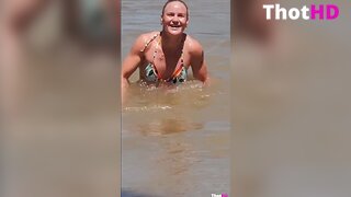 Valentina Shevchenko bikini from behind outdoor ass OF Video