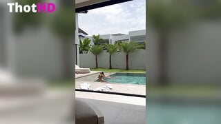 Alanna Pow outdoor poolside nude Big Tits Video Leak