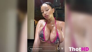 Rubimya Big Tits cleavage micro bikini Leaked Video