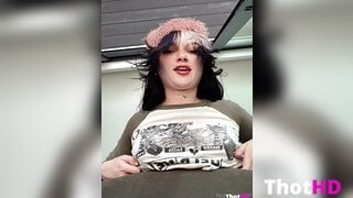Peachjars Big Tits tongue out OF Video