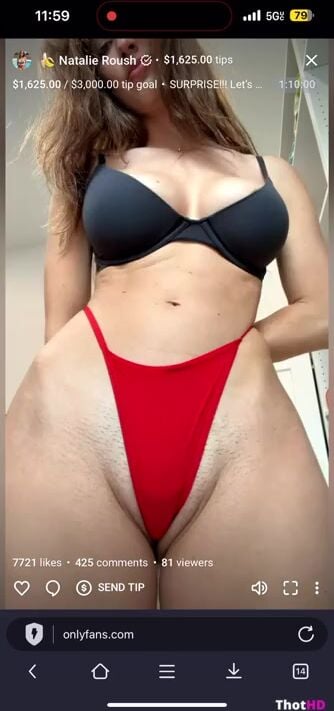 Natalie Roush from below ass g-string OF Video