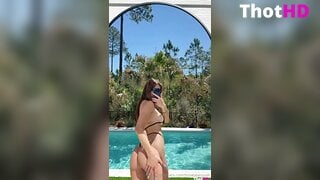 Natalie Roush ass bikini poolside outdoor Leaked Video