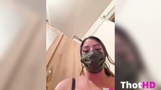 Ahlam7578 mouth mask from behind feet toes OF