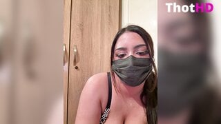 Ahlam7578 mouth mask close-up tongue out cunnilingus OF Video