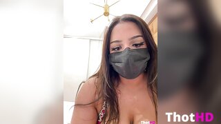 Ahlam7578 mouth mask Big Tits cleavage fishnet pantyhose OnlyFans Leak
