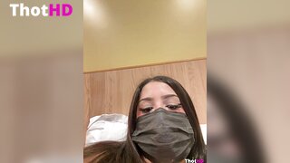 Ahlam7578 mouth mask from below cleavage Big Tits OF Video