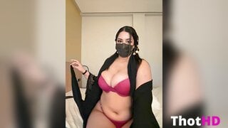 Ahlam7578 mouth mask cleavage Big Tits nude OF