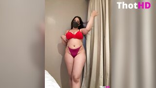 Ahlam7578 mouth mask Big Tits cleavage from below Leaked OF Video