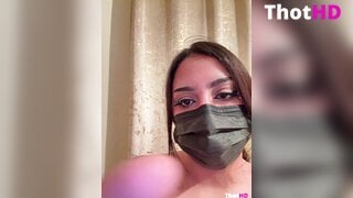 Ahlam7578 close-up mouth mask cleavage ass NSFW Video