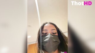 Ahlam7578 fishnet pantyhose mouth mask Big Tits cleavage OF