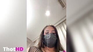 Ahlam7578 mouth mask pubic hair from below fishnet bodysuit Video