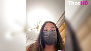 Ahlam7578 mouth mask pubic hair from below fishnet bodysuit Video